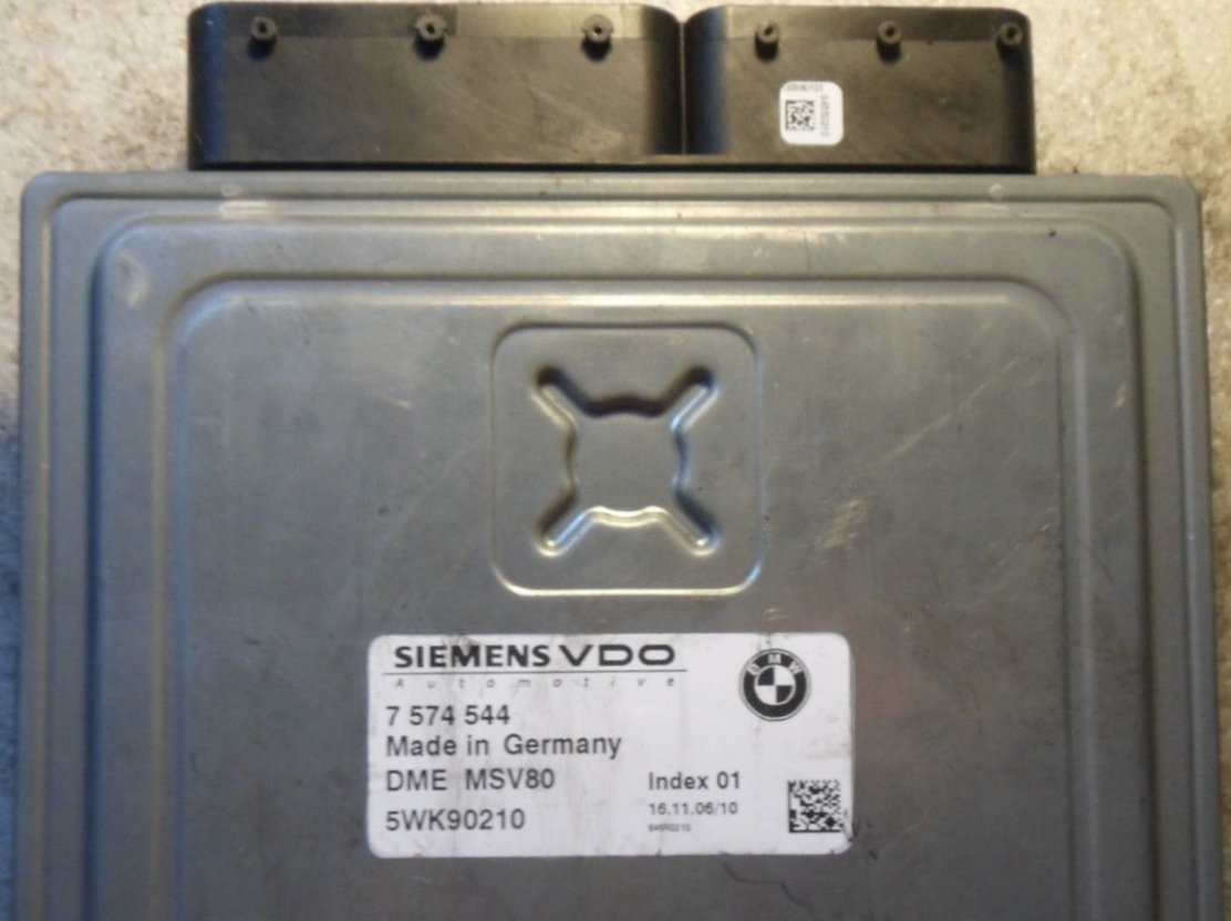 BMW, 7574544, 7 574 544, DME MSV80, 5WK90210, Index 01
