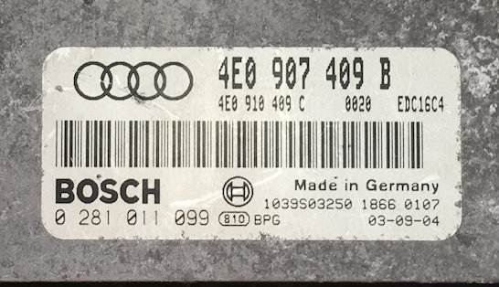 Audi A8 4.0 TDI, 0281011099, 0 281 011 099, 4E0907409B, 4E0 907 409 B