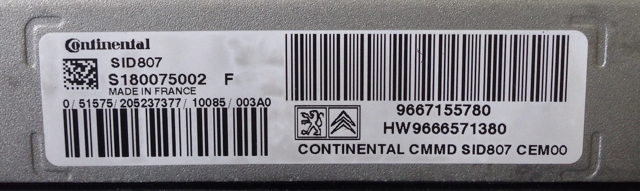 Plug & Play Continental Engine ECU, Peugeot/Citroen, S180075002F, 9667 ...