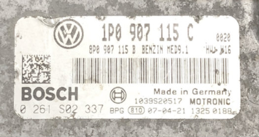 Seat Leon 2.0 TFSI, 0261S02337, 0 261 S02 337, 1P0907115C , 1P0 907 115 C , MED9.1