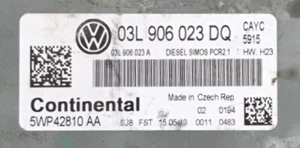 Golf 1.6 TDi, 03L906023DQ, 03L 906 023 DQ, 5WP42810 AA, DIESEL SIMOS PCR2.1