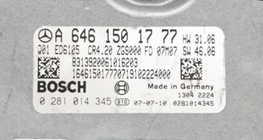 Mercedes, 0281014345, 0 281 014 345, A6461501777, A 646 150 17 77, CR4.20