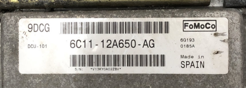 6C11-12A650-AG, DCU-101, 9DCG, FOMOCO