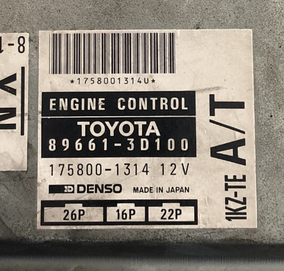 89661-3D100, 175800-1314, 1KZ-TE