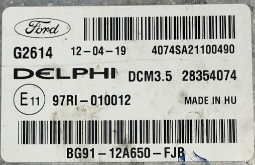 Ford S-Max 2.0, BG91-12A650-FJB, 28354074, DCM3.5