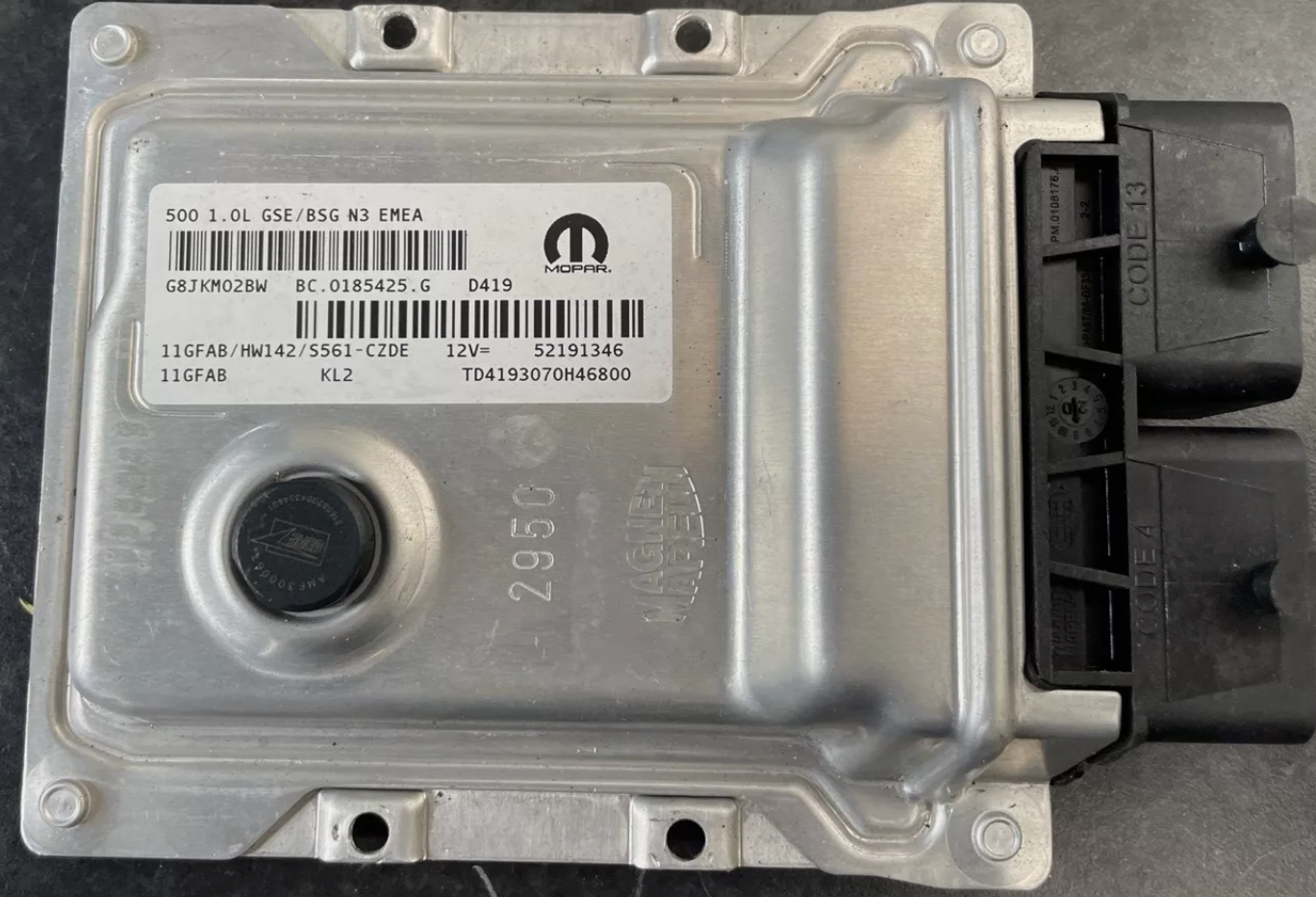 Plug & Play Magneti Marelli Engine ECU, Fiat 500 Hybrid 1.0L, 52191346, BC.0185425.G, HW142