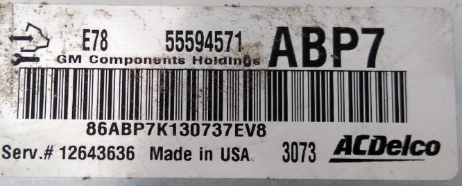 Plug & Play ACDelco Engine ECU, E78, 55594571, 12643636, ABP7