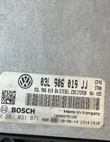Plug & Play Bosch Engine ECU, 0281031871, 0 281 031 871, 03L906019JJ, 03L 906 019 JJ, EDC17CP20