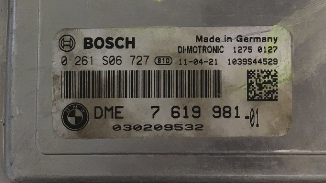 ECU de motor Bosch Plug & Play, BMW, 0261S06727, 0 261 S06 727, MEVD 17.2
