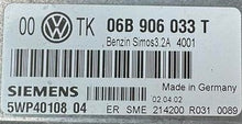 Plug & Play Siemens Engine ECU, SIMOS3.2A, 06B 906 033 T, 06B906033T, 5WP40108 04