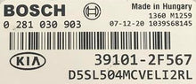 Plug & Play Bosch Engine, KIA, 0281030903, 0 281 030 903, 39101-2F567, 391012F567