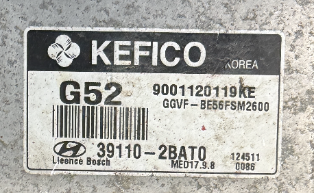 Plug & Play Bosch Engine ECU, 9001120119KE, 391102BAT0, 39110-2BAT0, G52