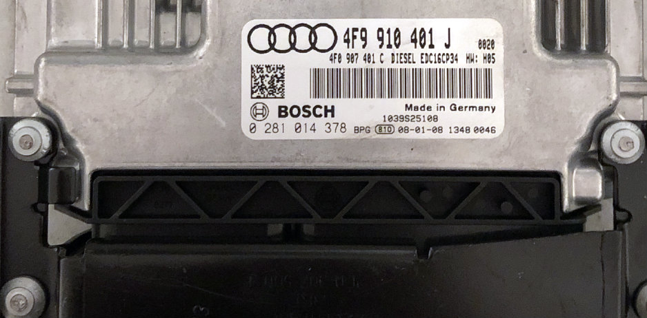 Plug & Play Bosch Engine ECU, Audi A6 3.0 TDI, 0281014378, 0 281 014 378, 4F9910401J, 4F9 910 401 J, EDC16CP34