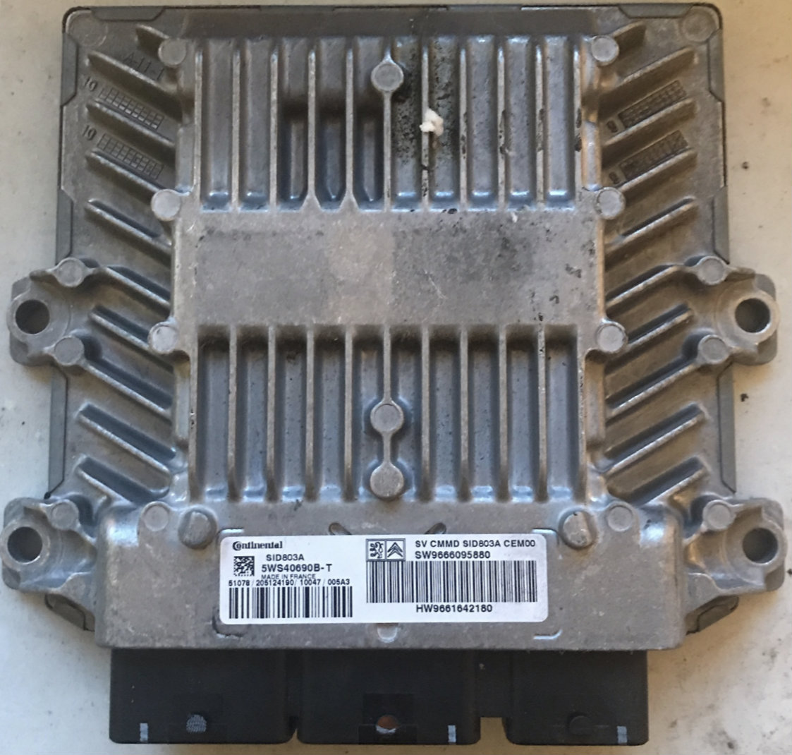 5WS40690B-T, HW9661642180, SW9666095880, SID803A