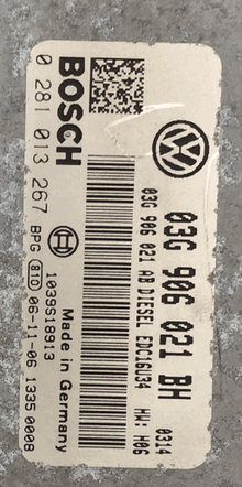 VW Touran 1.9 TDI Engine ECU 0281013267 0 281 013 267 03G906021BH 03G 906 021 BH EDC16U34