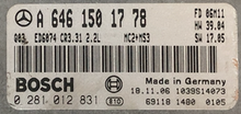 Bosch Engine ECU, Mercedes-Benz, 0281012831, 0 281 012 831, A6461501778, A 646 150 17 78, CR3.31 2.2L