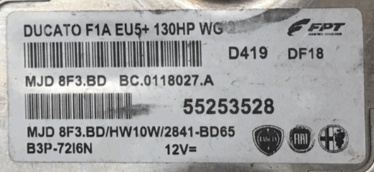 MJD8F3BD, MJD 8F3.BD, 55253528, BC0118027A, BC.0118027.A, HW10W