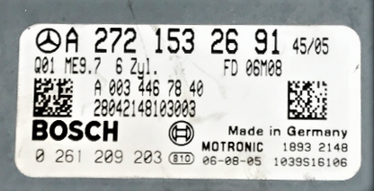 0261209203, 0 261 209 203, A2721532691, A 272 153 26 91, A0034467840, A 003 446 78 40, ME9.7