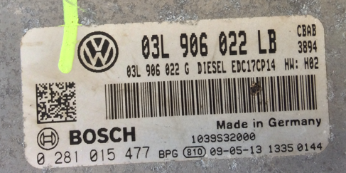 0281015477, 0 281 015 477, 03L906022LB, 03L 906 022 LB, 03L906022G, 03L 906 022 G, EDC17CP14