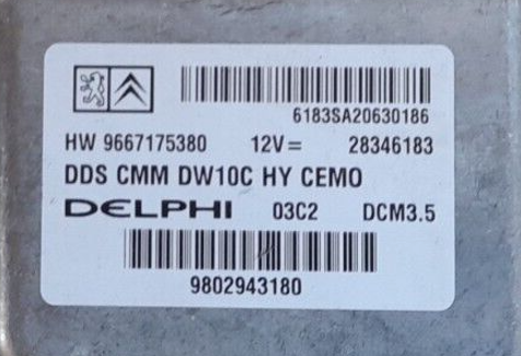 28346183, HW 9667175380, 9802943180, DCM3.5