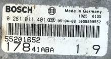 Bosch Engine ECU, Fiat, 0281011401, 0 281 011 401, 55201652, 1039S09552