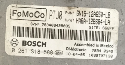 0261S18588, 0 261 S18 588, GN1512A650LB, GN15-12A650-LB, HA6A12B684LA, HA6A-12B684-LA, PTJ0, FoMoCo