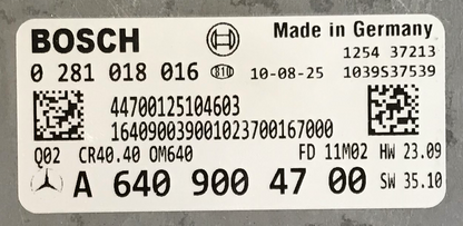 Mercedes-Benz B 200 CDI, 0281018016, 0 281 018 016, A6409004700, A 640 900 47 00