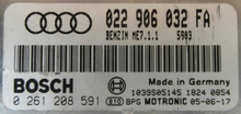 Audi, 0261208591, 0 261 208 591, 022906032FA, 022 906 032 FA, ME7.1.1
