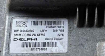 Plug & Play Delphi Engine ECU, Citroen, 28447158, 9810764880, HW9804828580, HW 9804828580, DCM6.2A