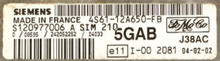 Ford Engine ECU Siemens, S120977006 A, 4S61-12A650-FB, 5GAB SIM210