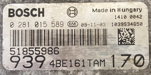Bosch Engine ECU, Alfa Romeo , 0281015589, 0 281 015 589, 51855986, 1039S34650