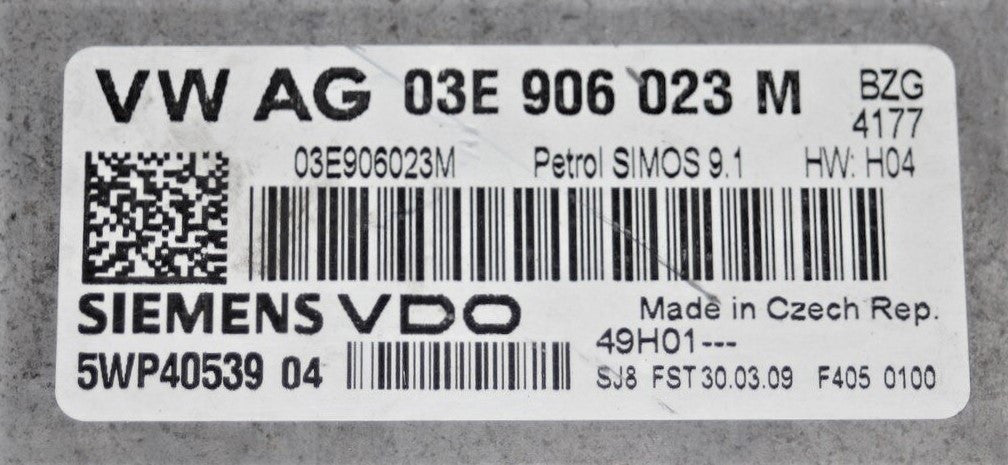 03E906023M, 03E 906 023 M, 5WP4053904, 5WP40539 04, Simos 9.1