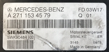 Siemens Engine ECU, 5WK90484, A2711534579, A 271 153 45 79, SIM4L KE