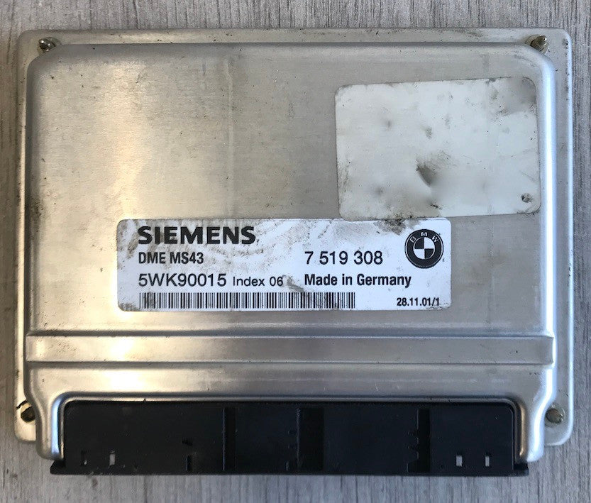 Siemens Engine ECU, BMW, 7519308, 7 519 308, 5WK90015, DME MS43, Index 06