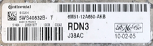 Siemens Engine ECU, Ford Focus TDCi, SID206, 5WS40832B-T, 5WS40823BT, 6M51-12A650-SKB, 6M5112A650AKB