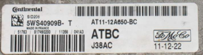 Ford TDCI, SID206, 5WS40909BT, 5WS40909B-T, AT1112A650BC, AT11-12A650-BC, ATBC