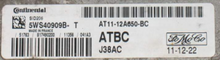 Ford TDCI, SID206, 5WS40909BT, 5WS40909B-T, AT1112A650BC, AT11-12A650-BC, ATBC