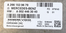 Siemens VDO Engine ECU, Mercedes-Benz, SIM266, A2661539679, A 266 153 96 79, A0024463040, A 002 446 30 40, 5WK90965 08