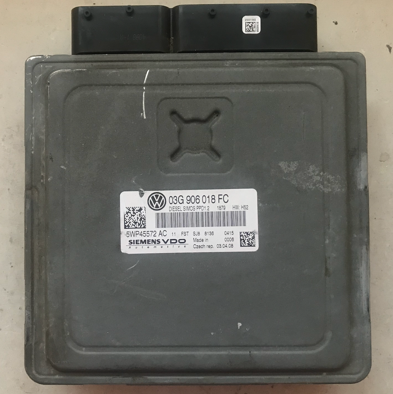 Siemens VDO Engine ECU, VW , 03G906018FC, 03G 906 018 FC, 5WP45572 AC, PPD1.2 