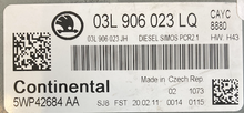 Skoda Octavia 1.6D, 03L906023LG, 03L 906 023 LG, 5WP42684 AA, DIESEL SIMOS PCR2.1