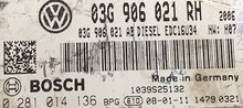 Skoda Octavia 1.9 TDI, 0281014136, 0 281 014 136, 03G906021RH, 03G 906 021 RH, EDC16U34
