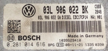 Skoda Superb 2.0 TDI Engine ECU 0281014616, 0 281 014 616, 03L906022BK, 03L 906 022 BK, 03L906022GA, 03L 906 022 GA, EDC17CP14