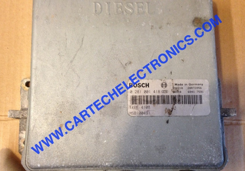 Plug & Play Rover 220 Diesel Engine ECU BOSCH 0 281 001 418 0281001418 MSB100490