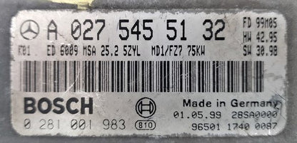0281001983, 0 281 001 983, A0275455132, A 027 545 51 32