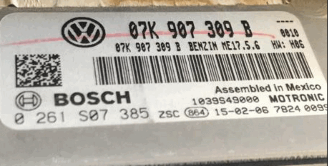VW, 0261S07385, 0 261 S07 385, 07K907309B, 07K 907 309 B, ME17.5.6