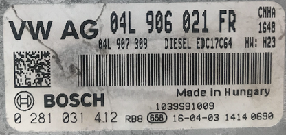 0281031412, 0 281 031 412, 04L906021FR, 04L 906 021 FR, EDC17C64