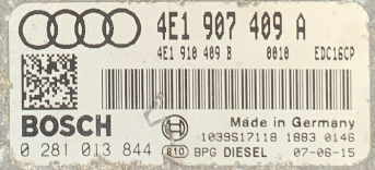VW / Audi, 0281013844, 0 281 013 844, 4E1907409A, 4E1 907 409 A, 4E1910409A, 4E1 910 409 A, 4E1910409B, 4E1 910 409 B, EDC16CP