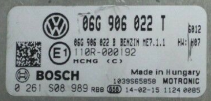 VW Caddy 2.0, 0261S08989, 0 261 S08 989, 06G906022T, 06G 906 022 T, ME7.1.1