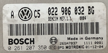 VW Golf/Bora 2.8 V6, 0261207350, 0 261 207 350, 022906032BG, 022 906 032 BG, ME7.1.1