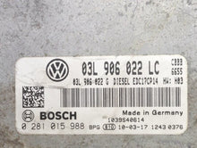 VW Golf VI, Scirocco 2.0 TDI, 0281015988, 0 281 015 988, 03L906022LC, 03L 906 022 LC, EDC17CP14